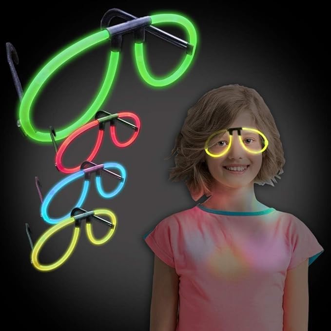 DIY Neon Glow Glasses in the Dark Glasses, Glow Sticks Sunglasses Bulk for Kid Teens Adults