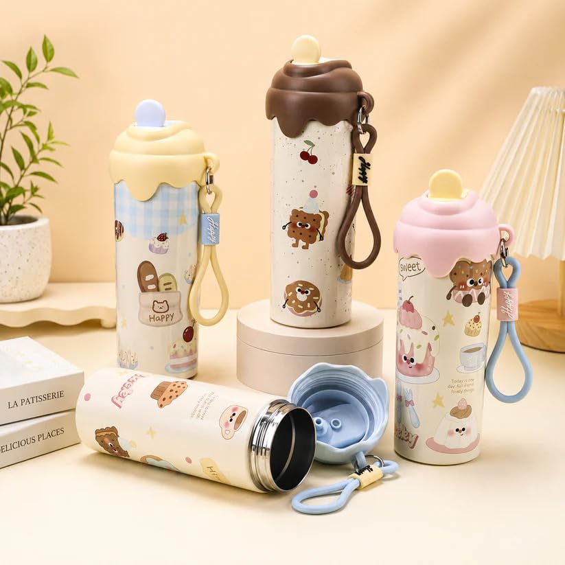 Cute Icecream Water Bottle for School Kids 600 ML