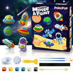 DIY Space Mould & Paint Kit for Kids | Plaster Painting Art & Craft Set with Colours, Brushes, Palette & Molds | Creative Learning Toy | Gift for Boys & Girls Age 5–12