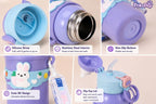 Kids Stainless Steel Water Bottle, Lavender Lulu Bunny | 450ml