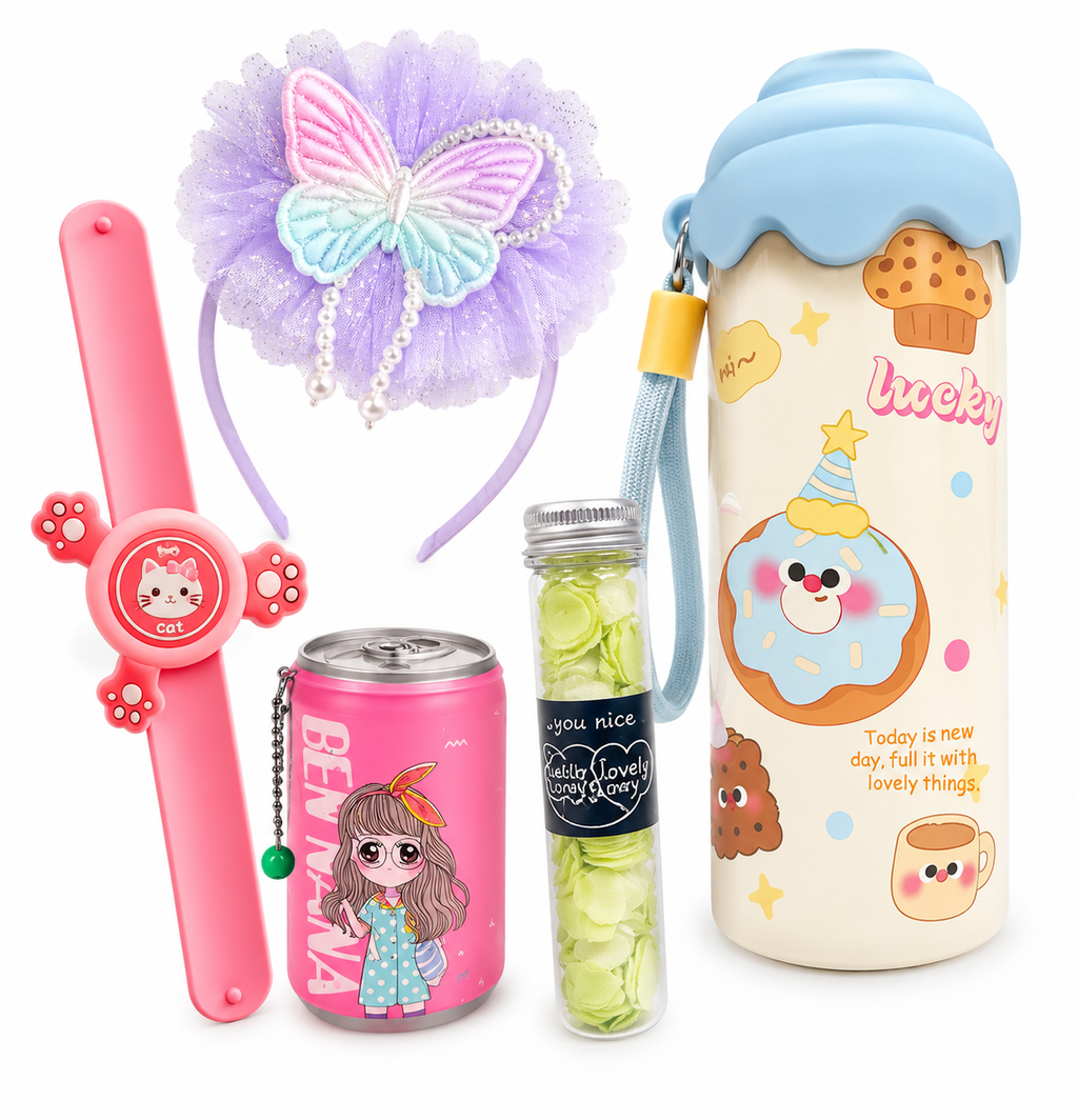 Ice cream Rakhi/Birthday Hamper for girls - 5 items