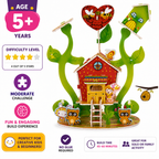 PokuPop 3D Puzzle House Kit for Kids 5+ | DIY Miniature Villa Building Toy for School Projects, STEM Learning & Craft Activities