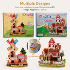 PokuPop 3D Puzzle House Kit for Kids 5+ | DIY Miniature Villa Building Toy for School Projects, STEM Learning & Craft Activities