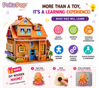 PokuPop 3D Puzzle House Kit for Kids 5+ | DIY Miniature Villa Building Toy for School Projects, STEM Learning & Craft Activities