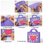 DIY Fancy Kids Sewing Bag Kit - Sew Your Own Bags Sewing