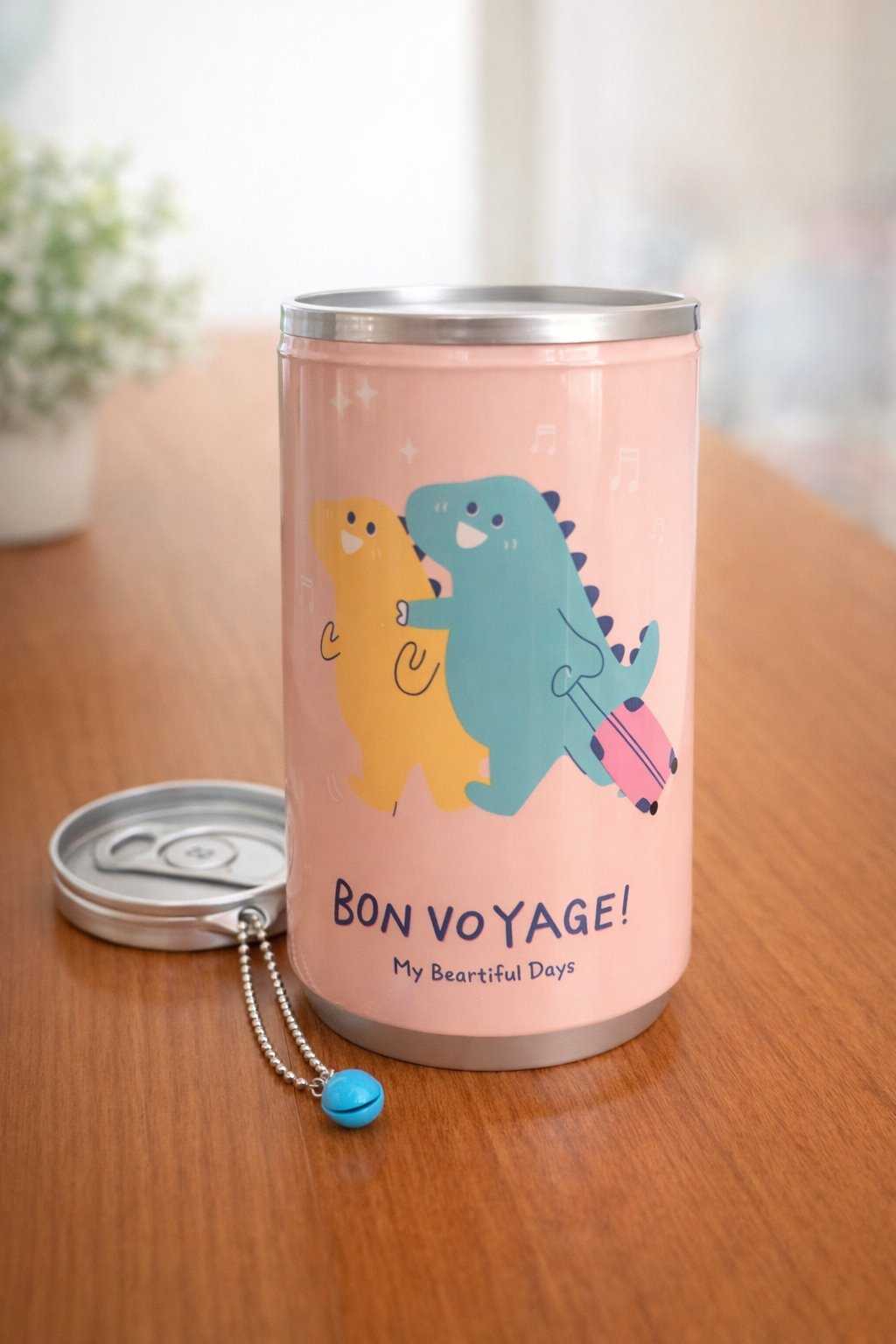 PokuPop Bon Voyage Dino Mini Wet Wipes Can (30 pcs) – Reusable Travel Tissue Can for Kids | Portable Pocket Wipes Dispenser for School, Car, Diaper Bag & Return Gifts