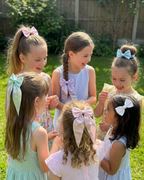 Shimmering Pastel Bow Set – Perfect for Kanya Pujan & Festive Celebrations