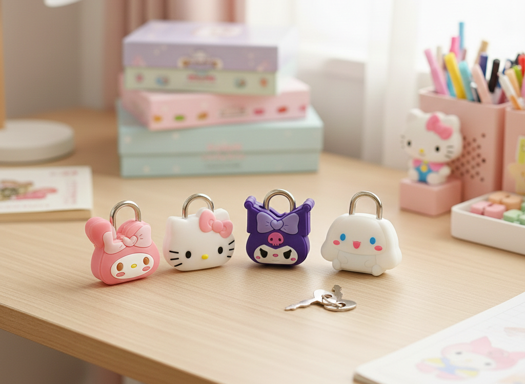 Sanrio Character Cute Lock | Mini Cartoon Safety Lock for Kids & Teens (Pack of 1)