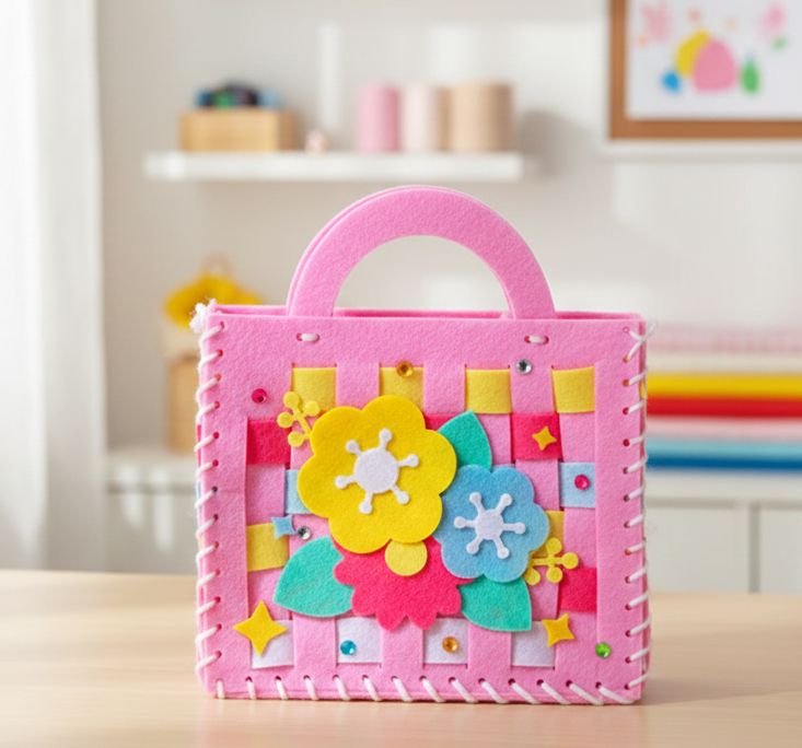 DIY Fancy Kids Sewing Bag Kit - Sew Your Own Bags Sewing