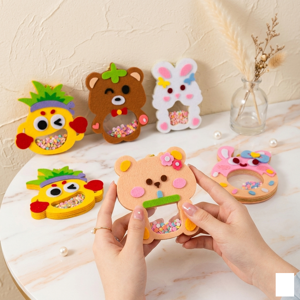 DIY Animal Shaking Ornament Craft Kit for Kids | Creative Handmade Activity | Fun Craft Kit for Girls & Boys | Birthday Return Gift | Art & Craft Toy for Ages 4+