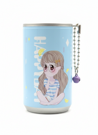 Cute Cartoon Girl Wet Wipes Mini Can – Pocket Wet Tissue for Kids | Travel & School Hygiene (Reusable Tin Pack)