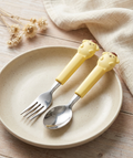 Pompompurin Set of 2 Fork and Spoon Cutlery | Lightweight Stainless Steel Kids Utensils for Toddlers & School Lunches