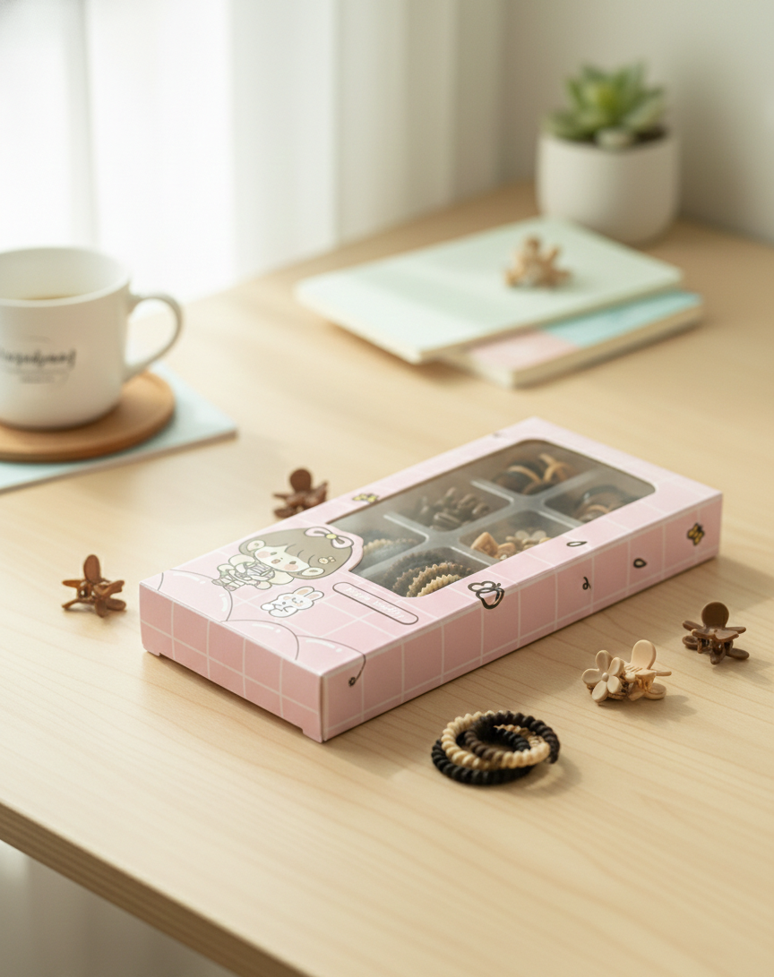 Earth Tone Hair Accessories Set – Everyday Neutral Shades (Assorted Design)