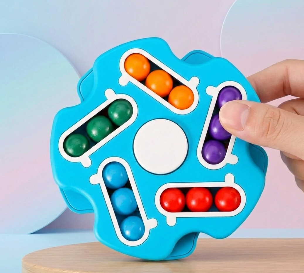 Fidget Magic Cube Spinner Toy | Multi-Track Finger Puzzle for Kids 3+ | Stress Relief & Focus Sensory Fidget Toy