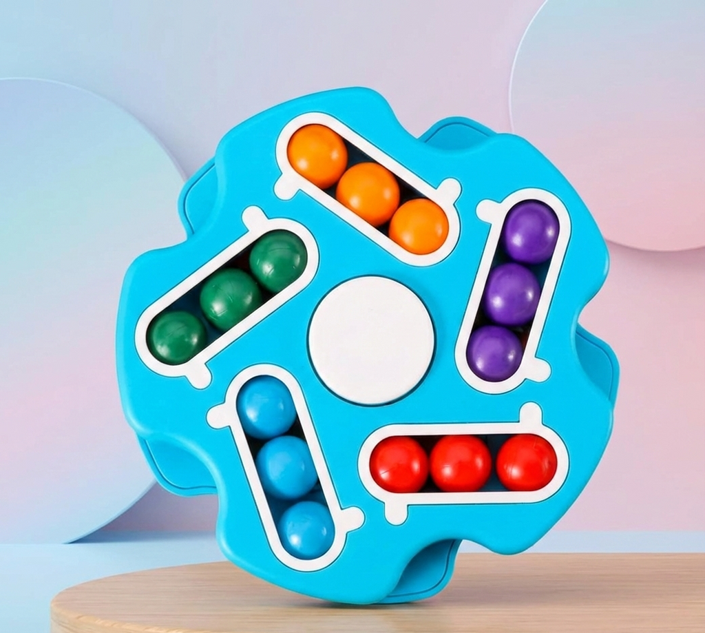 Fidget Magic Cube Spinner Toy | Multi-Track Finger Puzzle for Kids 3+ | Stress Relief & Focus Sensory Fidget Toy