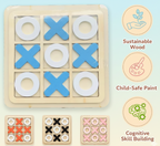 XO Tic-Tac-Toe Wooden Game