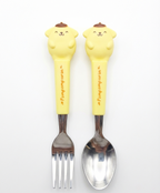 Pompompurin Set of 2 Fork and Spoon Cutlery | Lightweight Stainless Steel Kids Utensils for Toddlers & School Lunches