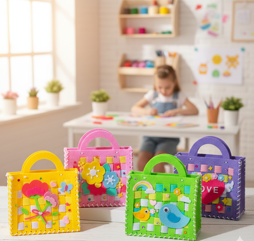 DIY Fancy Kids Sewing Bag Kit - Sew Your Own Bags Sewing