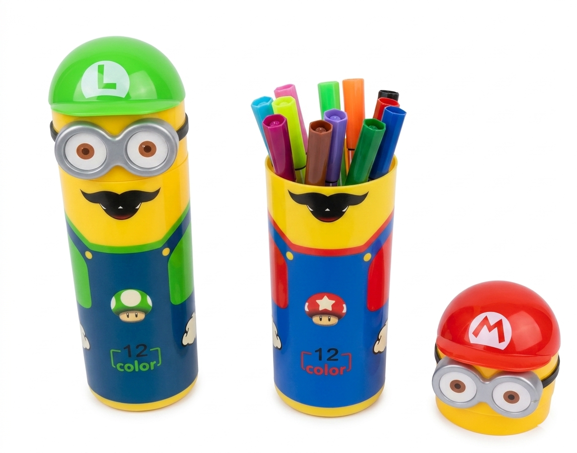 2 Color Sketch Pens Set for Kids – Vibrant Coloring Markers with Storage Case, Smooth Ink, Ergonomic Grip for Drawing, School Supplies, Art & Craft