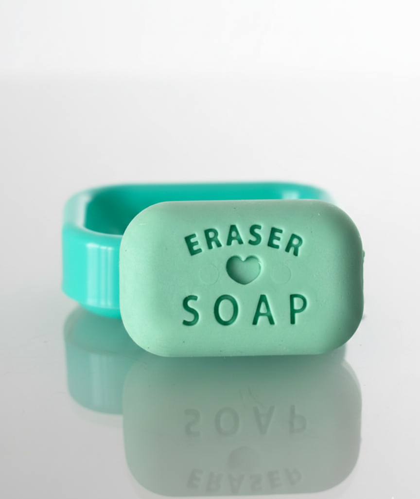 Bathing Soap Eraser for Kids | Washable Soap Eraser | Fun & Safe Stationery for School & Return Gifts (Pack of 2)