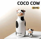 3D Chicu Tom Animal Insulated Stainless Steel Water Bottle, 480ml, Safari Theme, Leak Proof Vacuum Flask for Kids and Adults